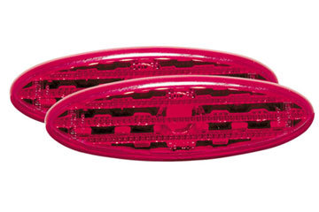 1997-2004 Chevy Corvette IPCW Rear Side Markers / Side Marker Lenses Red(Pair)