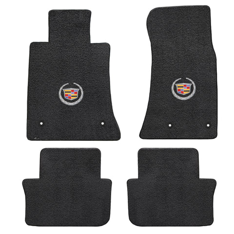 2013-2014 Cadillac ATS "Cadillac Logo" Ultimats Front and Back Seat Floor Mats (Ebony) by Lloyd Mats