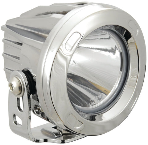 Optimus 3.7" Round Chrome LED Driving Light 10w 10 Deg Narrow Beam by Vision X
