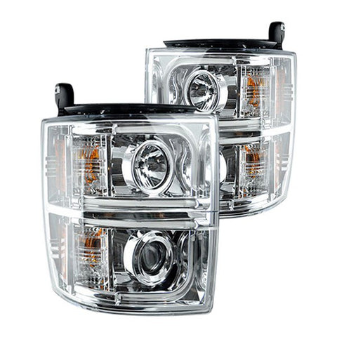 RECON LED Projector Headlights w/ DRL 2014-2017 Chevy Silverado 1500