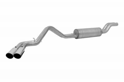 2001-2006 Chevy Silverado GMC Sierra 2500HD 6.0 + 8.1 V8 6 1/2' Bed Extended Cab Gibson Performance Dual Sport Cat-Back Exhaust (Aluminized)