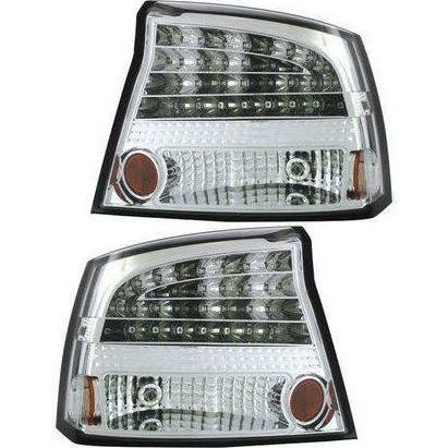 2006-2008 Dodge Charger Clear LED Tail Lights (Pair) by IPCW 