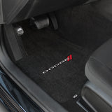 2006-2010 Dodge Charger "Dodge Logo" Velourtex Front and Back Seat Floor Mats (Ebony) by Lloyd Mats