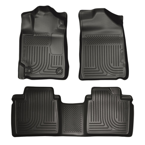 2007-2011 Toyota Camry (No Solara) Husky WeatherBeater FRONT + BACK SEAT Floor Liners