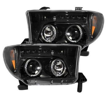 RECON Halo Projector Headlights 2007-2013 Toyota Tundra Smoked/Black