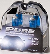 H8 Ion Spark White  Halogen Headlight Bulbs by Putco 3800K (Pair)