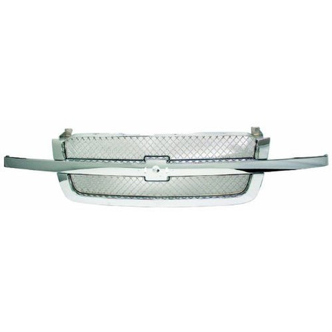 IPCW Complete Replacement Chrome Grille 2002-2005 Chevy Avalanche (w/out cladding) AND 2003-2006 Chevy Silverado 1500