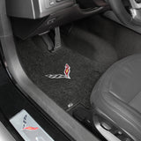 2014-2017 Chevy Corvette "C7 Logo" Ultimats FRONT Seat Floor Mats (Ebony) by Lloyd Mats