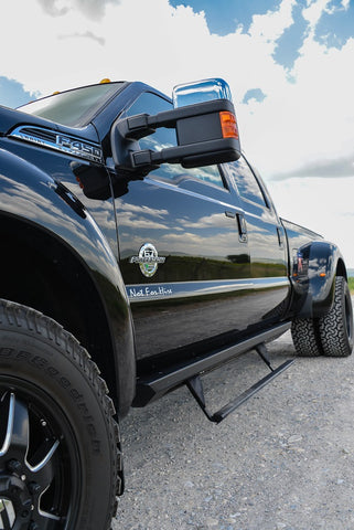 2011-2016 Ford F-250 F-350 F-450 SuperDuty (Crew Cab Models) Step-Sliders - Rock Sliders w/ Electric Step by Rock Slide Engineering
