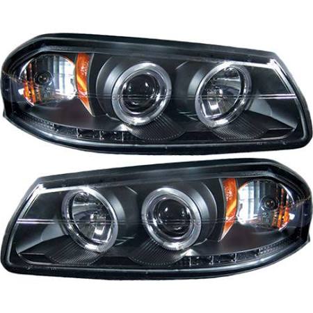 2000-2005 Chevy Impala Black Halo Projector Headlights (Pair) by IPCW