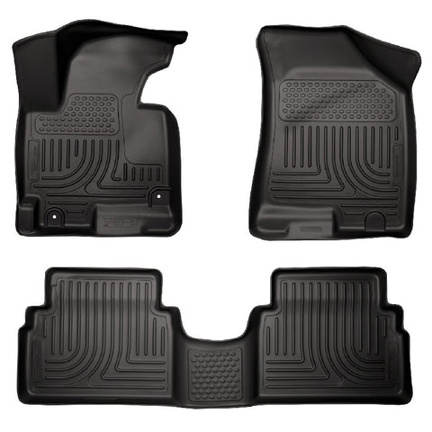Husky WeatherBeater FRONT + BACK SEAT Floor Liners 2014-2015 Hyundai Tucson