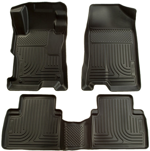 2006-2009 Ford Fusion, Mercury Milan, and Lincoln MKZ (FWD) Husky WeatherBeater FRONT + BACK SEAT Floor Liners