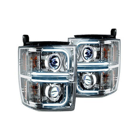 RECON LED Projector Headlights w/ DRL 2015-2017 Chevy Silverado 2500 3500