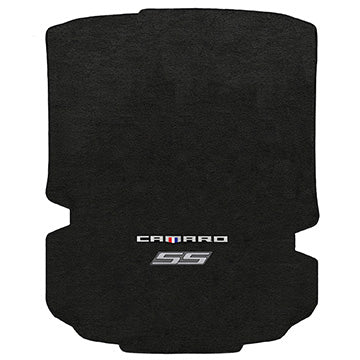 2016-2017 Chevy Camaro Coupe "Camaro Logo + Silver SS Logo" Velourtex TRUNK Mat (Ebony) by Lloyd Mats