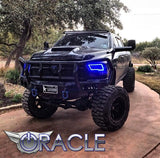 2009-2016 Dodge Ram (Quad Sport Models Only) Oracle Halo Headlights (Complete Assemblies) BLACK