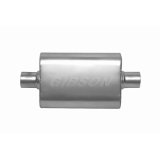 4" x 9" x 18" Oval Superflow Stainless Muffler (2.5" In 2.5" Out) by Gibson Performance