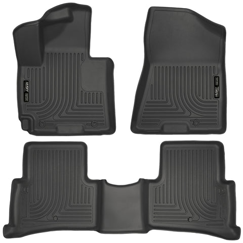 Husky WeatherBeater FRONT + BACK SEAT Floor Liners 2016-2017 Hyundai Tucson