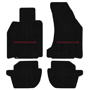 2005-2012 Porsche 911 Targa (997 w/ Bose Sound) "Porsche Logo" Ultimat Front and Back Seat Floor Mats (Black) by Lloyd Mats