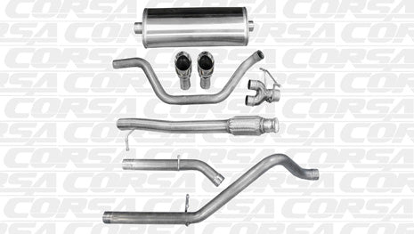2010-2013 Chevrolet Silverado GMC Sierra 1500 4.8 + 5.3 V8 Crew Cab/Short Bed 143.5" Wheelbase Corsa Sport Cat-Back Exhaust
