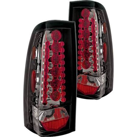 1999-2006 Chevy Silverado GMC Sierra Fleetside Smoke LED Tail Lights (Pair) by IPCW 
