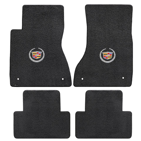 2003-2007 Cadillac CTS + CTS-V "Cadillac Logo" Ultimats Front and Back Seat Floor Mats (Ebony) by Lloyd Mats