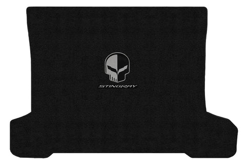 2014-2017 Chevy Corvette Coupe "Jake Skull Logo +Stingray" Ultimat CARGO Mat (Jet Black) by Lloyd Mats