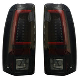 1999-2006 Chevy Silverado GMC Sierra Black Recon LED Tail Lights