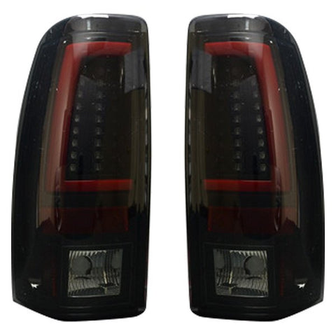 1999-2006 Chevy Silverado GMC Sierra Black Recon LED Tail Lights