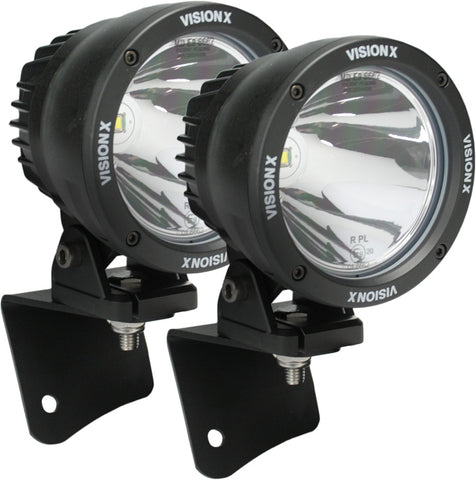 1997-2006 Jeep Wrangler TJ A Pillar Light Mount Bracket w/ 4.5" Cannon Set And Harness by Vision X