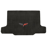 2005-2013 Chevy Corvette Convertible "C6 Logo" Velourtex Cargo Mat (Ebony) by Lloyd Mats