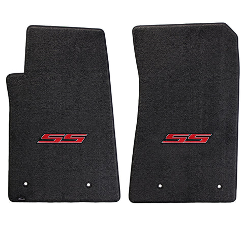 2010-2015 Chevy Camaro "SS Logo" Ultimat FRONT Seat Floor Mats (Ebony) by Lloyd Mats