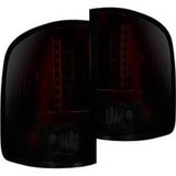 2007-2013 Chevy Silverado Red/Smoked Recon LED Tail Lights