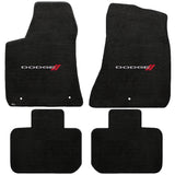 2011-2015 Dodge Charger (2WD Only) "Dodge Logo" Velourtex Front and Back Seat Floor Mats (Ebony) by Lloyd Mats