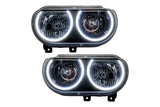 2008-2014 Dodge Challenger (Models w/ NON Projector Headlights Only) Oracle Halo Headlights (Complete Assemblies) BLACK