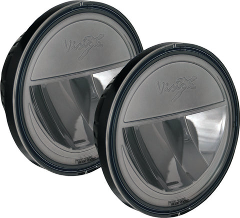 4.5" Round PAR36 Black Chrome Vortex LED Headlights (Pair) by Vision X