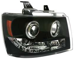 IPCW Black Halo Projector Headlights 2007-2014 Chevy Avalanche, Suburban, Tahoe