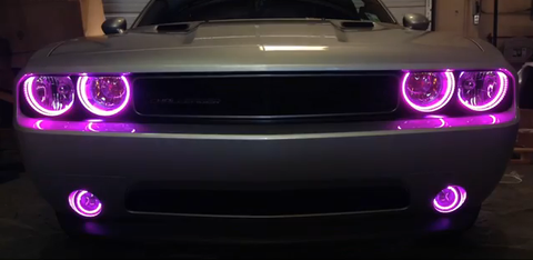 2009-2014 Dodge Challenger (Models w/ Factory Projector Headlights Only) PLASMA Headlight Halo Kit by Oracle