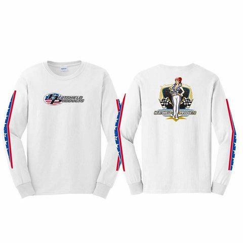 Long Sleeve Daredevil Racing Inspired T-shirt w/  Patriotic Heatshield Logo (Mens Extra Large)