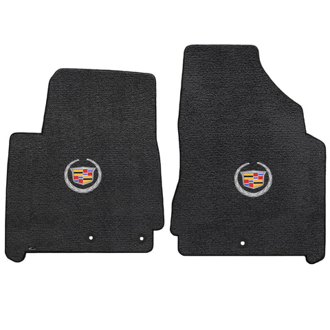 2012-2014 Cadillac SRX "Cadillac Logo" Ultimats FRONT Seat Floor Mats (Ebony) by Lloyd Mats