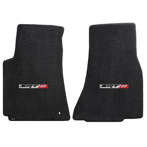 2008-2010 Dodge Challenger "SRT8 Logo" Ultimat FRONT Seat Floor Mats (Ebony) by Lloyd Mats