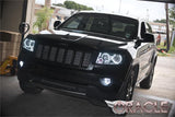 2011-2013 Jeep Grand Cherokee Color Changing LED Headlight Halo Kit w/ 2.0 Remote by Oracle Lighting