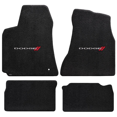2006-2010 Dodge Charger "Dodge Logo" Ultimat Front and Back Seat Floor Mats (Ebony) by Lloyd Mats