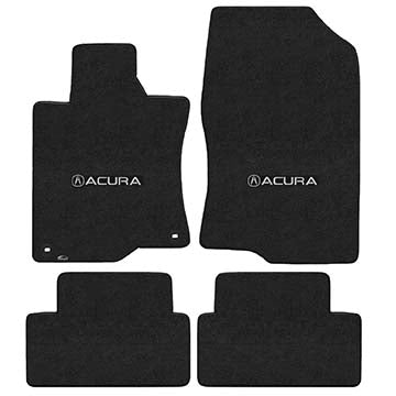 2009-2014 Acura TSX "Acura Logo" Velourtex Front and Back Seat Floor Mats (Ebony) by Lloyd Mats