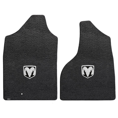 2002-2008 Dodge Ram 1500  "Silver RAM Logo" Ultimats FRONT Seat Floor Mats (Ebony) by Lloyd Mats