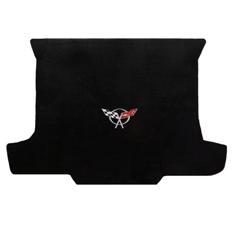 1998-2004 Chevy Corvette Convertible "C5 Logo" Velourtex Cargo Mat (Black) by Lloyd Mats
