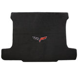 2005-2013 Chevy Corvette Coupe "C6 Logo" Velourtex Cargo Mat (Ebony) by Lloyd Mats