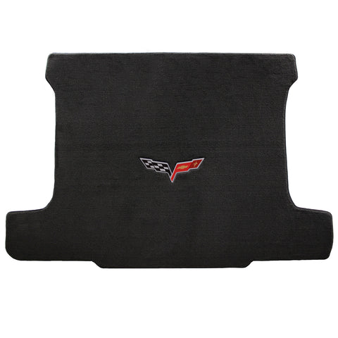 2005-2013 Chevy Corvette Coupe "C6 Logo" Velourtex Cargo Mat (Ebony) by Lloyd Mats