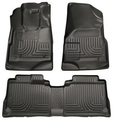 Husky WeatherBeater FRONT + BACK SEAT Floor Liners 2010-2017 Chevy Equinox, GMC Terrain