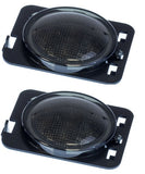 2007-2015 Jeep Wrangler RECON LED Front Turn Signal Lights -on Fender - (Smoked Lens w/ Amber LEDs)