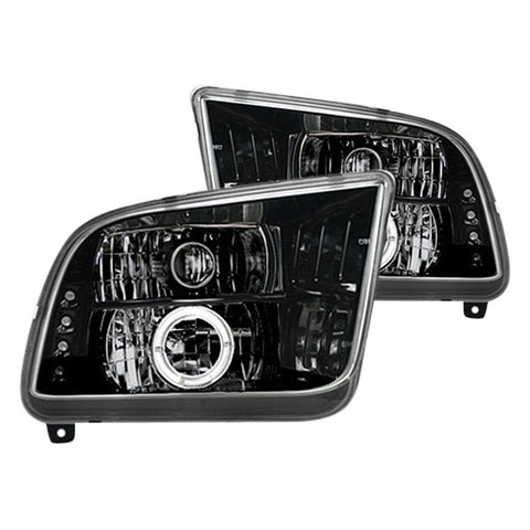 RECON Black Projector Headlights 2005-2009 Ford Mustang